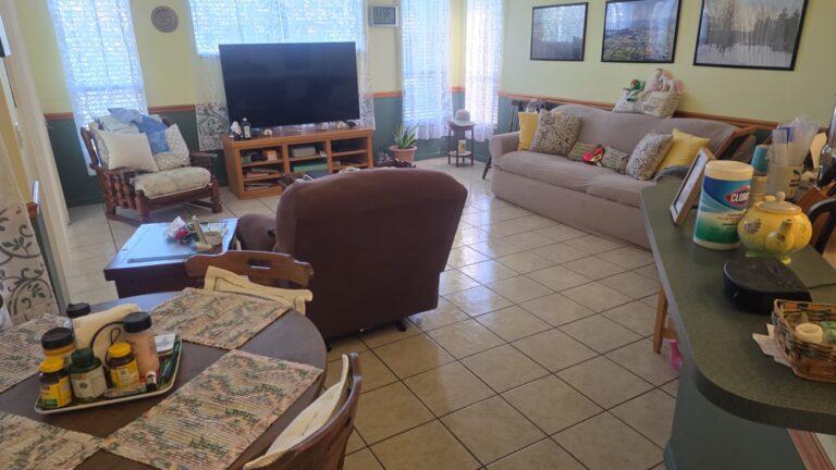 Clean living room after cleaning service